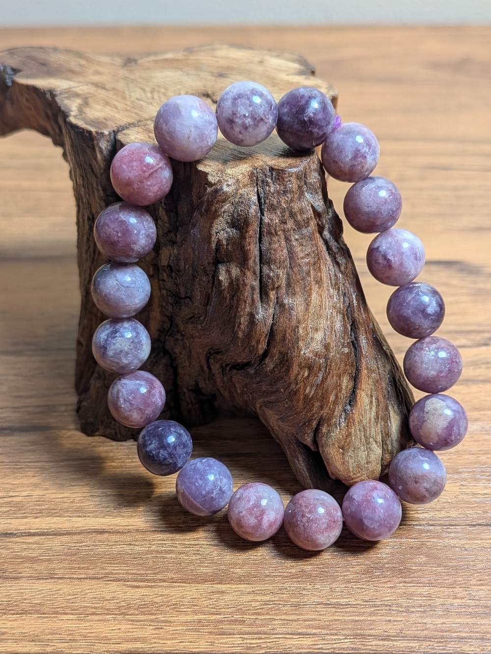 Purple Mica 10mm Crystal Bracelet